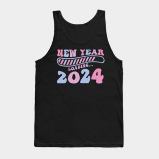 New year 2024 loading pastel wavy design Tank Top